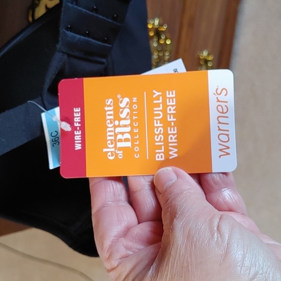 NWT Warners Black Wire Free Comfort Bra Size 36C - Picture 9 of 11